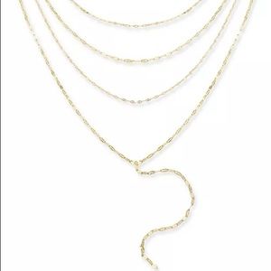 NWOT! Thalia Sodi Gold-Tone Multi-Layer Choker Lariat Necklace